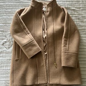 Jcrew wool blend coat Heather acorn caramel tan size 10